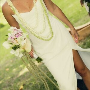 Jenny Yoo Ivory Wedding Gown with Slit